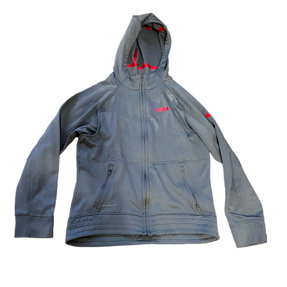 Nike Gray and Red Kids Jacket